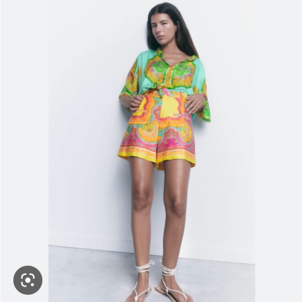 Zara Print Satin Effect